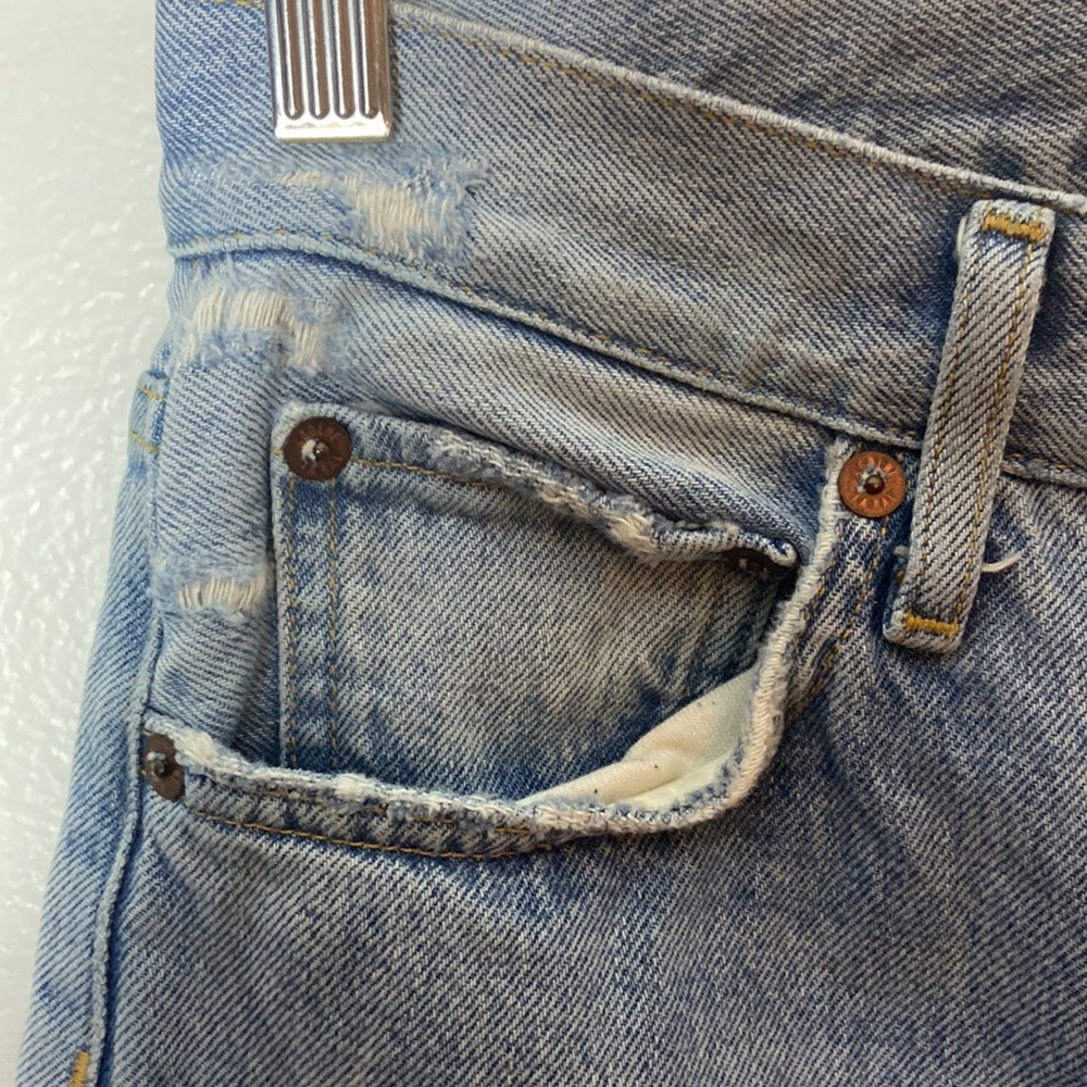 AGOLDE 90's Pinch Waist High Rise Straight Jeans in Backdrop Size 25 Dis… - Picture 8 of 13